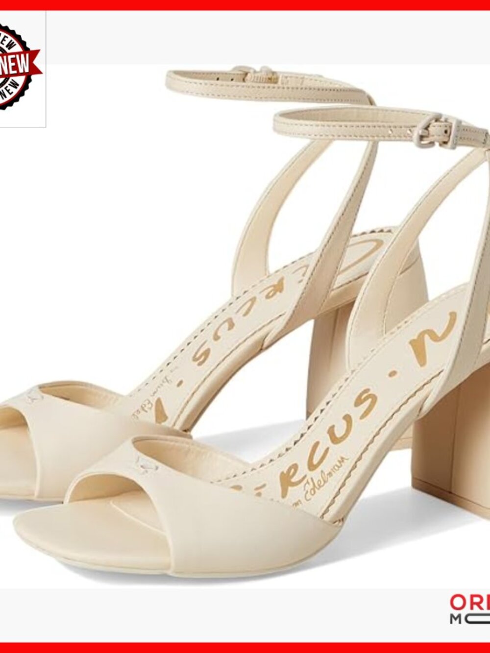 Leather Heeled Sandals with Ankle Strap, Block Heel for Day or Night